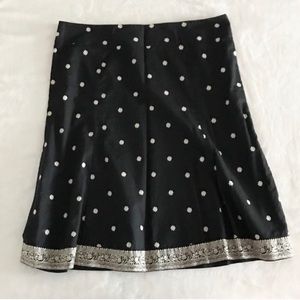 GAP Black & White dot midi skirt